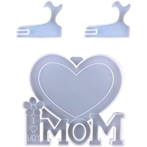 Uonlytech 1set Silicone Photo Frame Mold for Mother's Day Heart Shaped Epoxy Casting Molds Base for Creative Home and Craft Projects in Kuwait