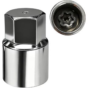 D-Type Wheel Lock Key for Toyota & Lexus | Professional Anti-Theft Lug Nut Removal Tool | Heavy-Duty Steel Locking Nut Key | Secure Wheel Installation & Removal (Silver) in Saudi Arabia