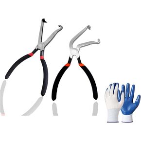 Professional Grade Electrical Disconnect Pliers Electrical Connector Pliers Automotive Tool Set with Dual Angle Heads Straight and 60 Degree for Fuel Line Clips Hose Disconnects Push in Saudi Arabia