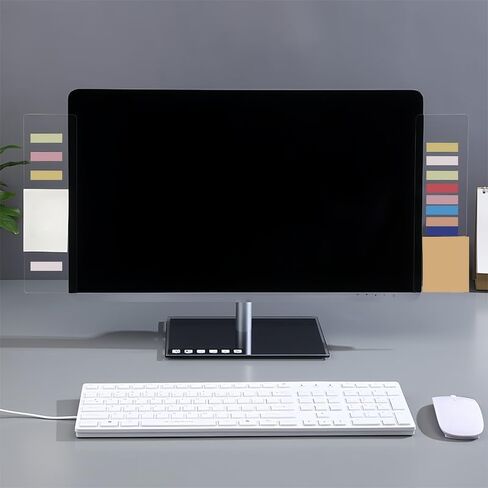Monitor Memo Board, Acrylic Transparent Message Memo Side Board, Computer Sticky Note Holder for Women Men, Home Desktop Supplies, Office Desk Accessories, Left in Saudi Arabia
