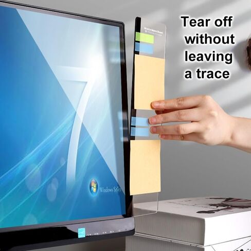 Monitor Memo Board, Acrylic Transparent Message Memo Side Board, Computer Sticky Note Holder for Women Men, Home Desktop Supplies, Office Desk Accessories, Left in Saudi Arabia