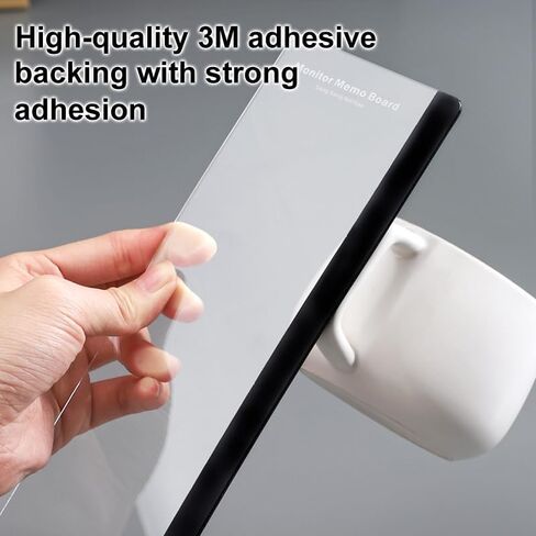 Monitor Memo Board, Acrylic Transparent Message Memo Side Board, Computer Sticky Note Holder for Women Men, Home Desktop Supplies, Office Desk Accessories, Left in Saudi Arabia
