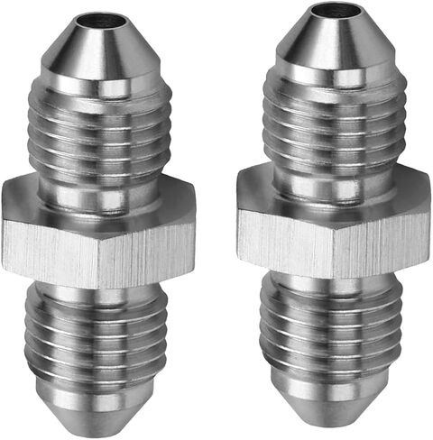 3AN Male to AN3 (3/8-24 UNF) Male Inverted Flare Stainless Steel Brake Adapter Fitting Connector(4PCS) in Saudi Arabia