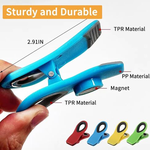 4 Pcs Notes Clips for Fridge Chip Clips Magnetic for Food Multicolor in Saudi Arabia