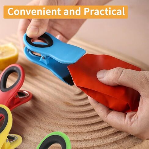 4 Pcs Notes Clips for Fridge Chip Clips Magnetic for Food Multicolor in Saudi Arabia