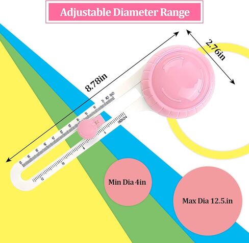 Circle Paper Cutters，Adjustable Rotary Circle Cutter，Circular Cardboard Circle Cutter with 3 Replaceable Blades, Trimmer Scrapbooking Tools，DIY Craft Cutting Tools Green in Saudi Arabia