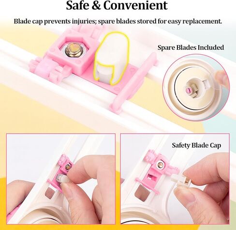 Circle Paper Cutters，Adjustable Rotary Circle Cutter，Circular Cardboard Circle Cutter with 3 Replaceable Blades, Trimmer Scrapbooking Tools，DIY Craft Cutting Tools Green in Saudi Arabia
