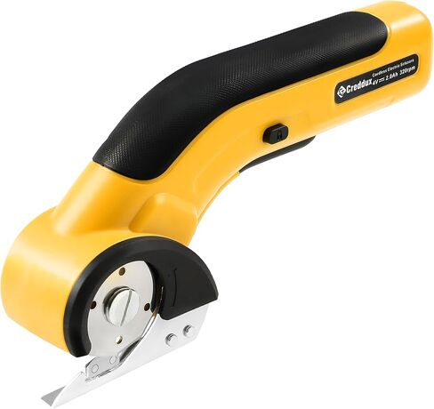 Electric Box Cutter, Cordless Electric Scissors With Safety Lock, USB Rechargeable Cardboard Cutter for Packages Leather Plastic（yellow） in Saudi Arabia