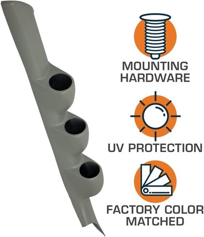 حامل قياس عمود ثلاثي باللون الرمادي GlowShift متوافق مع Acura RSX 2002-2006 - لون مطابق للمصنع - بلاستيك ABS - مثبت (3) مقاييس 2-1/16 بوصة (52 مم) على عمود A للمركبة in Kuwait