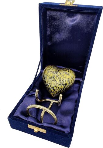 5MOONSUN5's Handcrafted Engraved Heart Urn Keepsake Cremation Urn for Human pet Ashes Engraved Urn Heart Shaped Perfect for Adults & Infants Honor Your Loved One. Comes with Brass Stand & Premium Box in Saudi Arabia