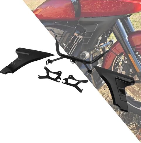مجموعة دعامات دعم لوحة جانبية للدراجة النارية HDBUBALUS مناسبة لملحقات Harley CVO Road Glide FLTRXSE 2023-2025 CVO Road Glide ST FLTRXSTSE 2024-2025 باللون الأسود اللامع in Saudi Arabia