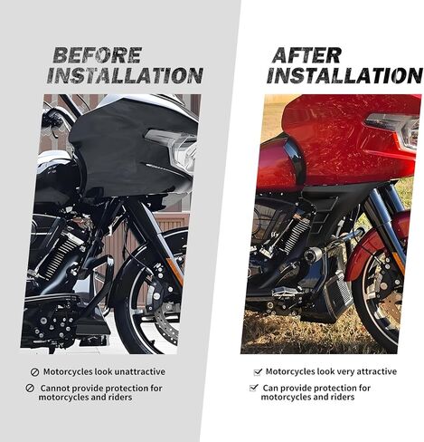 مجموعة دعامات دعم لوحة جانبية للدراجة النارية HDBUBALUS مناسبة لملحقات Harley CVO Road Glide FLTRXSE 2023-2025 CVO Road Glide ST FLTRXSTSE 2024-2025 باللون الأسود اللامع in Saudi Arabia
