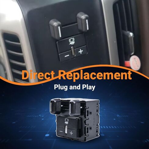 Trailer Brake Control Switch Compatible with Chevy Silverado 1500/2500/3500 2015-2019, GMC Sierra 2500HD/3500HD 2015-2019 Replace#: 84108373 23145874 in Saudi Arabia