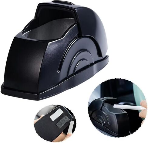 Smokeless Car Ashtray with Lid - Leakproof Stainless Steel Liner, Windproof & Odor-Reducing Design, Detachable Ash Tray for Automotive Use in Saudi Arabia