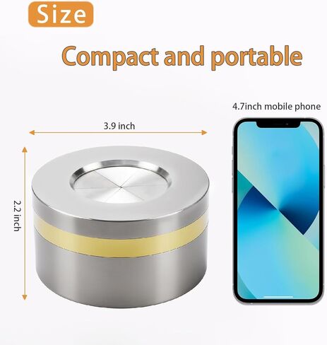 منفضة سجائر السيارة المصنوعة من الفولاذ المقاوم للصدأ مقاومة للرياح بدون رائحة - حامل أكواب مناسب مع غطاء دوار للسفر في السيارة (فضي لامع طويل القامة) in Kuwait