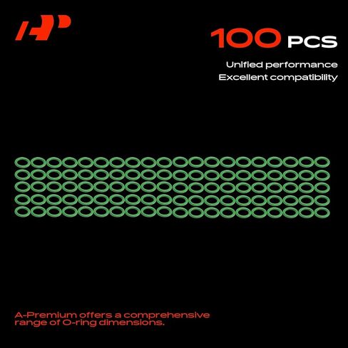 A-Premium Universal AC System Repair Kit, Exact ID (7.62±0.13mm) Exact CS (1.78±0.08mm), HNBR, 100Pcs in Saudi Arabia