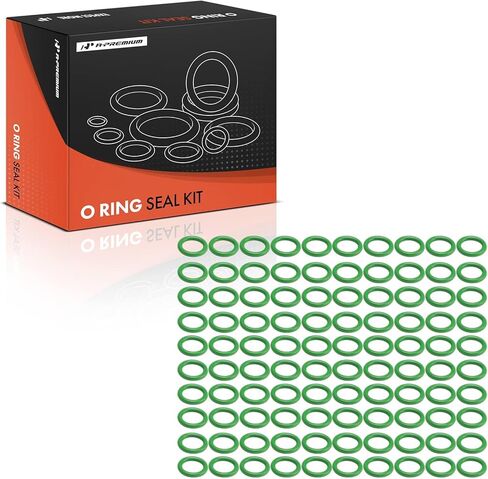 A-Premium Universal AC System Repair Kit, Exact ID (7.62±0.13mm) Exact CS (1.78±0.08mm), HNBR, 100Pcs in Saudi Arabia