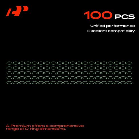 A-Premium Universal AC System Repair Kit, Exact ID (29.82±0.30mm) Exact CS (1.78±0.08mm), HNBR, 100Pcs in Saudi Arabia