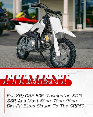 XR/CRF 50F Plastics Fairing Fender Kit For SDG SSR And More Dirt Pit Bike, WHITE in Saudi Arabia