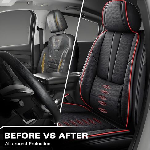 مجموعة كاملة من أغطية مقاعد سيارة VW GTI 2003-2014، غطاء مقعد سيارة جلدي، أغطية وسائد مقعد ناعمة مع وسادة هوائية، واقيات مقاعد سيارات مقاومة للماء لسيارة GTI (بيج، فاخر) in Kuwait