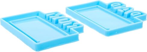 Operitacx 2pcs Silicone Epoxy Molds for Crafts Mother Day Father Day Photo Frame Keychain Pendants Safe Practical Silicone Material for Unique Art Projects in Saudi Arabia