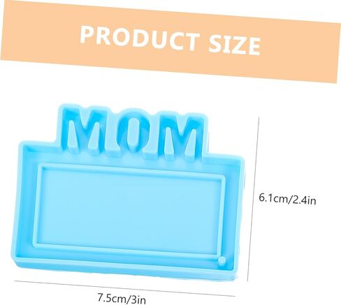 Operitacx 2pcs Silicone Epoxy Molds for Crafts Mother Day Father Day Photo Frame Keychain Pendants Safe Practical Silicone Material for Unique Art Projects in Saudi Arabia