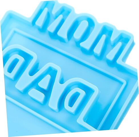 Operitacx 2pcs Silicone Epoxy Molds for Crafts Mother Day Father Day Photo Frame Keychain Pendants Safe Practical Silicone Material for Unique Art Projects in Saudi Arabia