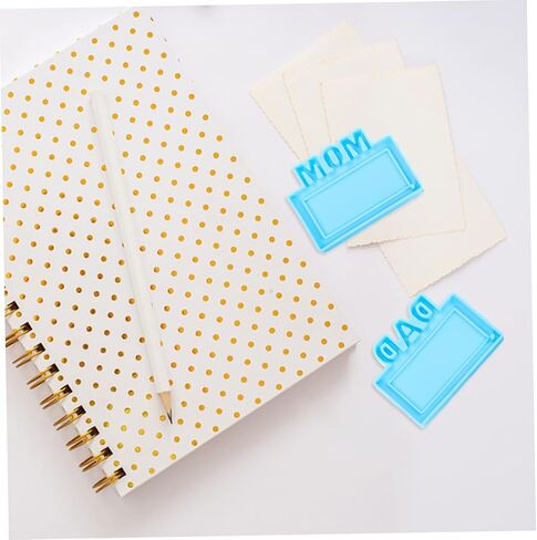 Operitacx 2pcs Silicone Epoxy Molds for Crafts Mother Day Father Day Photo Frame Keychain Pendants Safe Practical Silicone Material for Unique Art Projects in Saudi Arabia