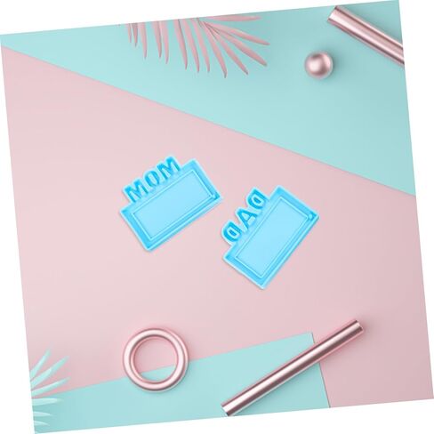 Operitacx 2pcs Silicone Epoxy Molds for Crafts Mother Day Father Day Photo Frame Keychain Pendants Safe Practical Silicone Material for Unique Art Projects in Saudi Arabia