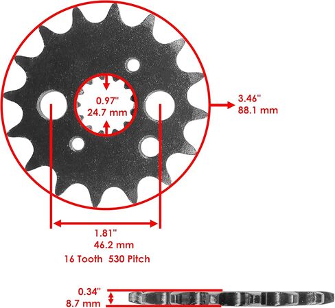 Caltric Drive Chain and Sprockets Kit Compatible With Kawasaki ZX900 ZX 900 Ninja ZX9R 1998 1999 2000 2001 in Saudi Arabia