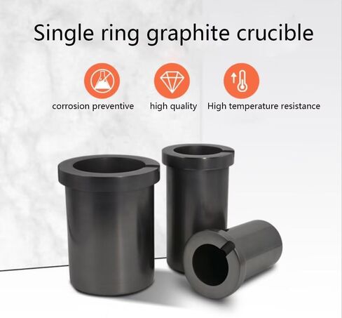 Graphite Crucible, 2KG High Purity Graphite Crucible with High Temperature Resistance of 1800 ℃, Melting Gold, Silver, Copper, Furnace Casting Mould Melt Jewelry Tools. in Saudi Arabia
