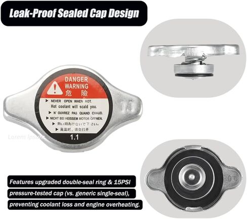 رقبة حشو رادياتير المحرك مع غطاء مانع للتسرب لسيارة Mazda 5 2.3L 2006-2010، أنبوب مياه لرقبة حشو مبرد الرادياتير، ختم مانع للتسرب (OEM: LFB7-15-17YA) in Kuwait