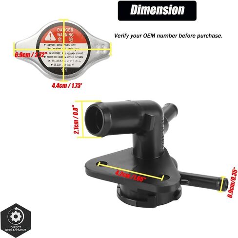 رقبة حشو رادياتير المحرك مع غطاء مانع للتسرب لسيارة Mazda 5 2.3L 2006-2010، أنبوب مياه لرقبة حشو مبرد الرادياتير، ختم مانع للتسرب (OEM: LFB7-15-17YA) in Kuwait