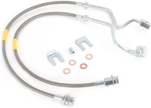 خطوط فرامل خلفية ممتدة من الفولاذ المقاوم للصدأ متوافقة مع Ford F-250 Super Duty 1999-2004، مع Ford F-350 Super Duty 1999-2004 رفع 4-8 بوصة in Saudi Arabia