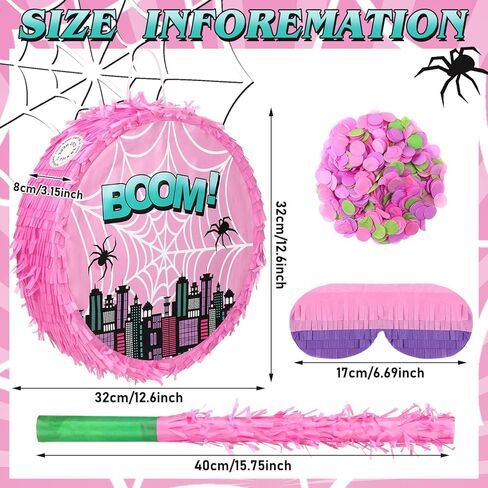 4 Pcs Green Turtle Piñata Birthday Decorations 12.6 x 3.1'' Turtle Pinata Party Favors Set with Batting Stick Eye Mask Blindfold and Confetti for Cartoon Movie Party Decorations Animal Game Props in Saudi Arabia
