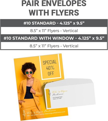 GotPrint Custom Envelopes with Logo, Full Color | #10 Standard Envelope for Mailers| Upload Business Design, Add Text or Logo, Full Color | Print Personalized 4.125x9.5, 25Qty in Saudi Arabia
