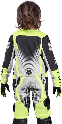 Fox Racing Youth 180 Motocross Dirt Bike Jersey, Grey/Yellow Collect, Large in Saudi Arabia