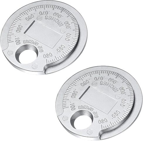 Car Spark Plug Measuring Tool, Zinc Alloy Vehicle Wire Spark Plug Gap Gauge Scaled from 0.020 to 0.100 Inch, Automotive Gapper Gauge Adjustment Tool Accessories, Universal Fit in Saudi Arabia