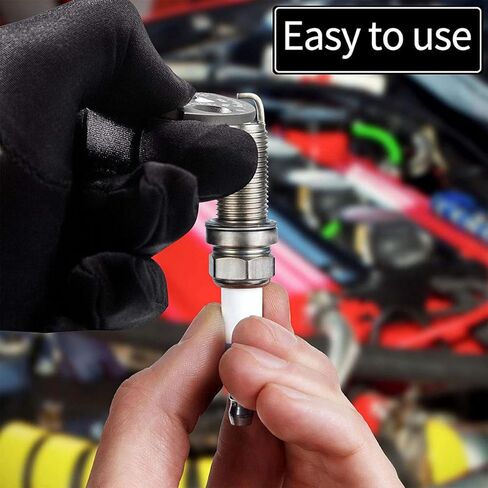Car Spark Plug Measuring Tool, Zinc Alloy Vehicle Wire Spark Plug Gap Gauge Scaled from 0.020 to 0.100 Inch, Automotive Gapper Gauge Adjustment Tool Accessories, Universal Fit in Saudi Arabia