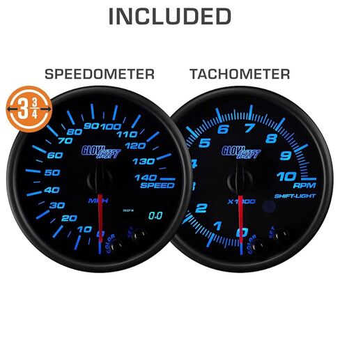 حزمة GlowShift ذات 6 قياسات متوافقة مع Chevy GMC C30 K30 C35 K35 1973-1991 - أسود 7 ألوان سبيدو، تاش، ضغط الزيت، درجة حرارة الماء، مستوى الوقود ومقاييس الفولت - لوحة لوحة القيادة ملائمة مباشرة in Saudi Arabia