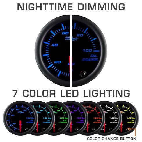 حزمة GlowShift ذات 6 قياسات متوافقة مع Chevy GMC C30 K30 C35 K35 1973-1991 - أسود 7 ألوان سبيدو، تاش، ضغط الزيت، درجة حرارة الماء، مستوى الوقود ومقاييس الفولت - لوحة لوحة القيادة ملائمة مباشرة in Saudi Arabia