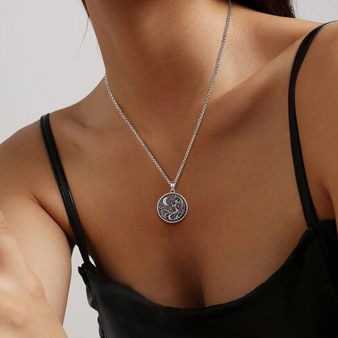 Vito Sterling Silver Caduceus Necklace for Women, RN Necklace Stethoscope Nurse Pendant Nurse Themed Jewelry Gifts for Doctor Graduation Medical Students, 22+2" in Kuwait