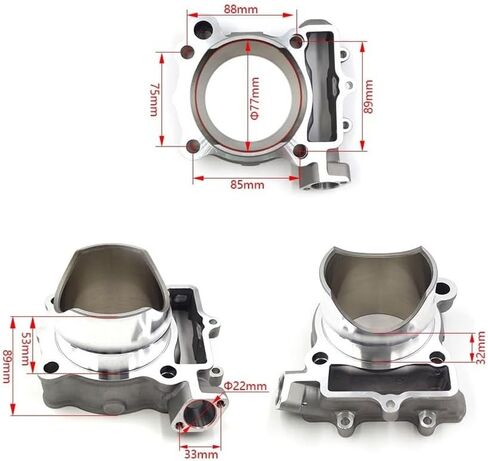 Motorcycle Engine Parts Bore Size 77mm Air Cylinder Block Fit For KXF250 KX250F 2004-2008 RMZ250 RMZ 250 2004-2006 in Saudi Arabia