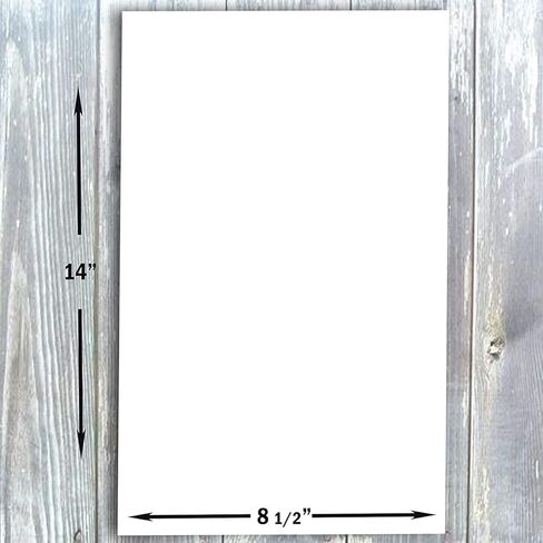 Hamilco Bright White Legal Cardstock Paper 8 1/2" x 14" Card Stock 100lb Cover 25 Pack in Kuwait