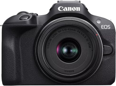 Canon EOS R100 Mirrorless Camera Double Zoom 2 Lens Kit RF-S 18-45mm and RF 75-300mm 6052C111 Bundle with Deco Gear Accessories Kit + 2 Battery +Tripod + Filters + Wide Angle & Telephoto Lenses &More in Saudi Arabia