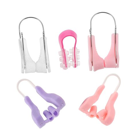5Pcs Soft Silicone Invisible Nose Beauty Device for Enhanced Breathing Refined Shape and Comfortable Use Includes Pink Purple and in Saudi Arabia