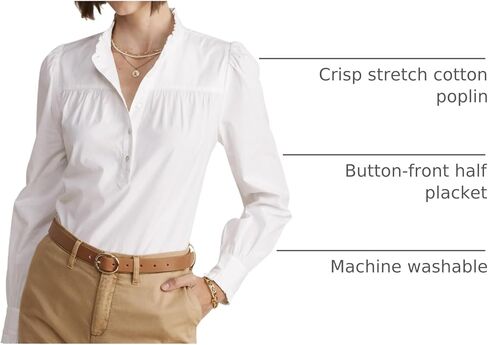 vineyard vines Women's Poplin Ruffle Collar Popover in Kuwait