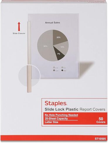 Staples Slide-Grip Report Covers 50/Pack in Saudi Arabia