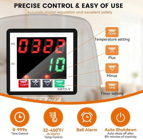 Whubefy Upgraded Heat Press 15x15 Slide Out, Industrial-Quality Digital Sublimation Heat Transfer Machine w/5 DTF Transfer Sheets, Clamshell Heat Press Machine for T-Shirts, Bags, Mouse Pads & More in Saudi Arabia