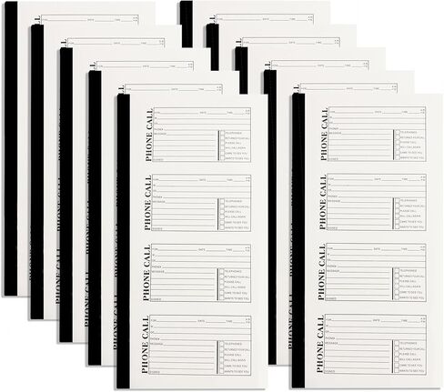 10 Pack Phone Message Forms Book, Carbonless Duplicate, 2.75 x 5 Inches, 400 Sets per Book in Kuwait